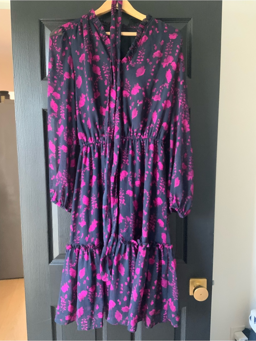 Tommy Hilfiger Navy Dress with Fuchsia Floral Print